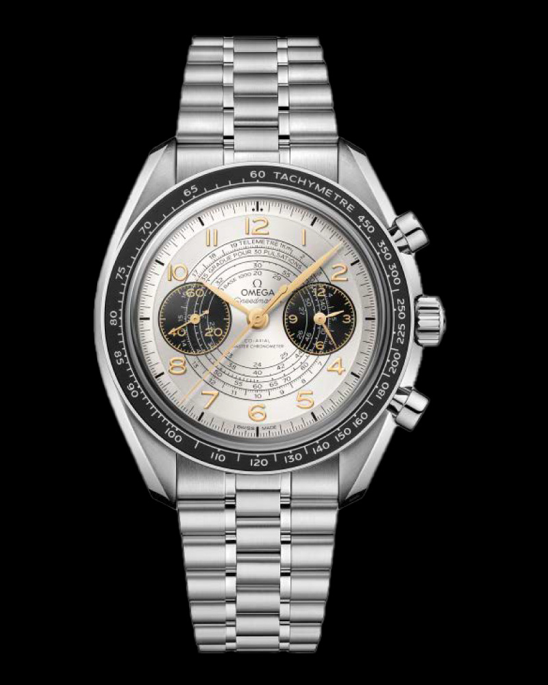 パリ 2024 SPEEDMASTER CHRONOSCOPE 43 MM, ステンレススティール ステンレススティール