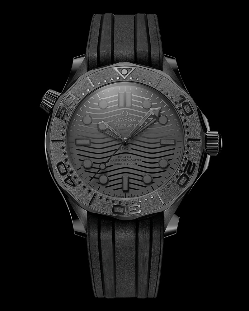 SeamasterDiver 300M43.5mm,ブラックセラミック　ラバーストラップ