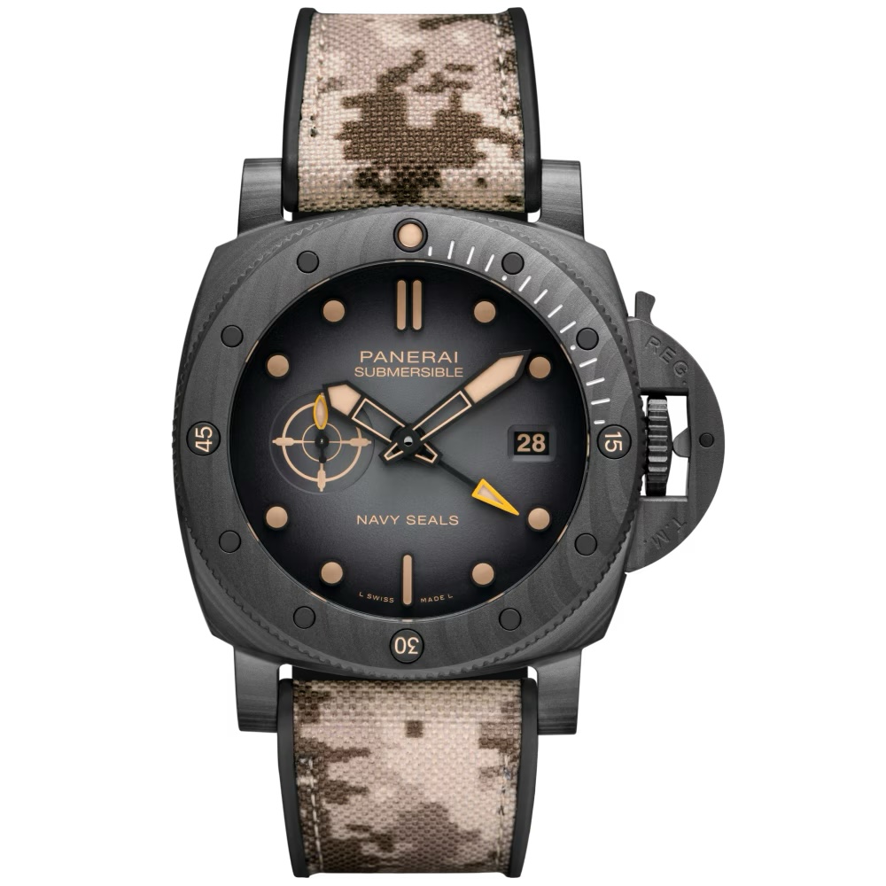 PAM01513 Submersible QuarantaQuattro GMT Navy SEALs Carbotech™